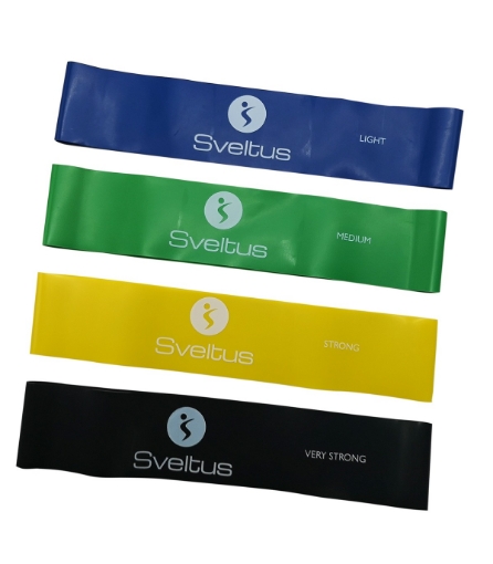Imagem de Conjunto de bandas elásticas para aeróbica (10, 13, 18 e 22 kg) - Sveltus