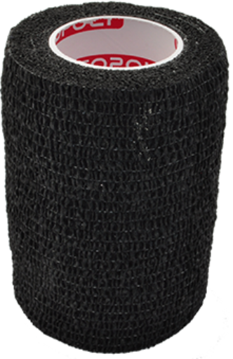 Imagem de Atadura elástica autoadesiva 7,5 cm - Preto