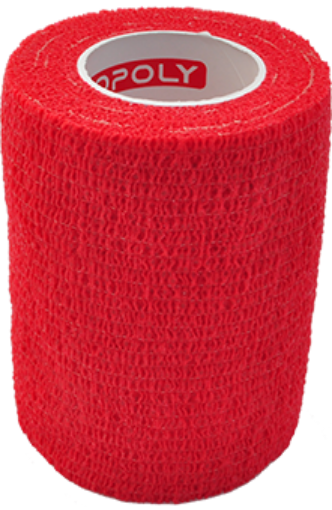 Imagem de Atadura elástica autoadesiva 7,5 cm - Vermelho