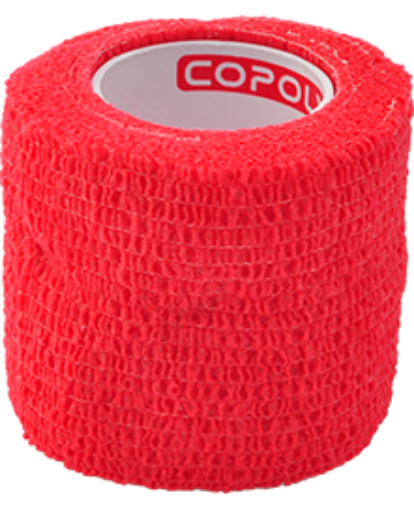 Imagem de Atadura elástica autoadesiva 5 cm - Vermelho