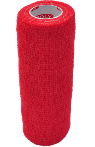 Imagem de Atadura elástica autoadesiva 15 cm - Vermelho