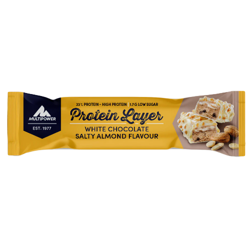 Imagem de Barra de Proteína Layer 50g - Chocolate Branco e Amêndoas Salgadas