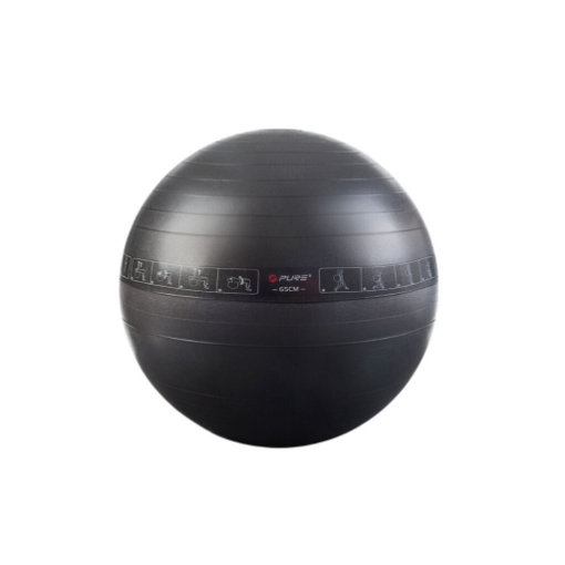 Imagem de Bola GYM 65 cm PRETA + BOMBA P2I