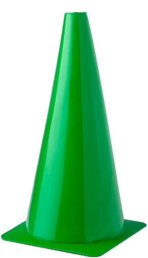 Imagem de Cone de Treinamento em Plástico 45cm - Verde 