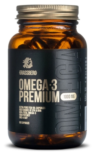 Imagem de Grassberg Omega 3 Premium 1000mg - 60 Cápsulas - Naskor