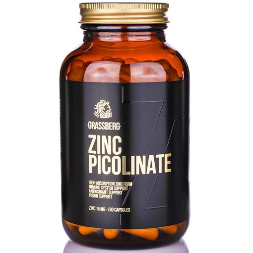 Imagem de Grassberg Zinc Picolinate - 180 cápsulas - Naskor