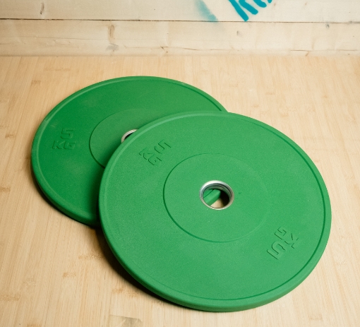Imagem de Conjunto de 2 discos olímpicos 5 kg verde