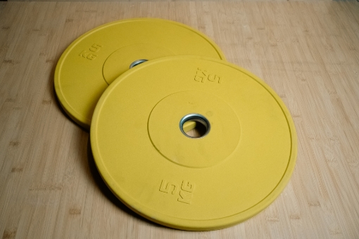 Imagem de Conjunto de 2 discos olímpicos 5 kg amarelo