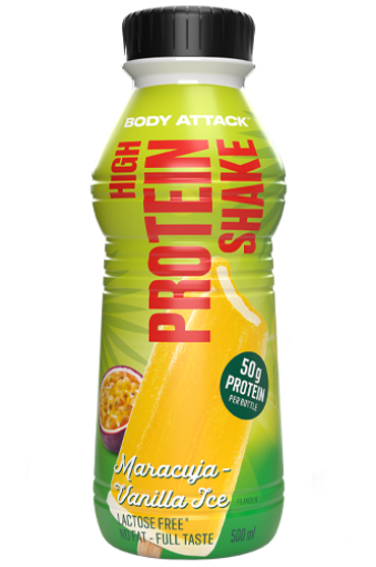Imagem de BODY ATTACK High Protein Shake 500 ml – Maracujá & baunilha