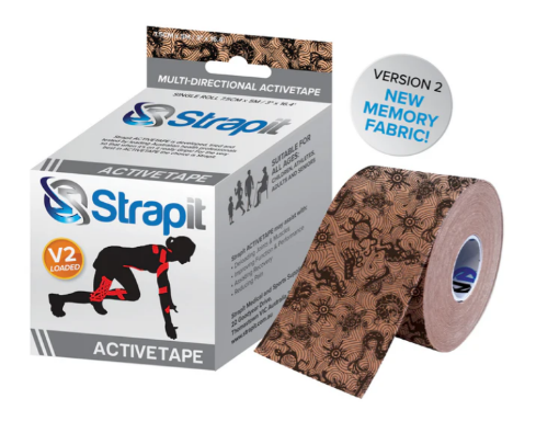 Imagem de Strapit ACTIVETAPE 7,5 cm x 5 m – Bege/Preto