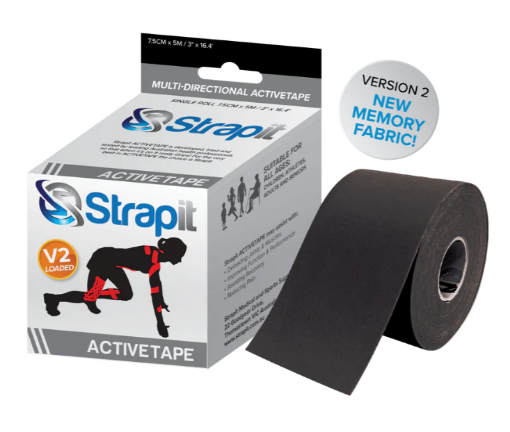 Imagem de ACTIVETAPE 7,5CM x 5M – PRETO STRAPIT