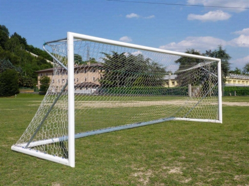 Imagem de Baliza de futebol móvel em alumínio 7,32 × 2,44 m com rede incluída — VI 5900