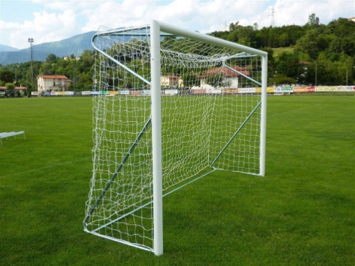 Imagem de Baliza de futsal em alumínio 3 × 2 m — Ø80 mm com rede incluída — VI 6802