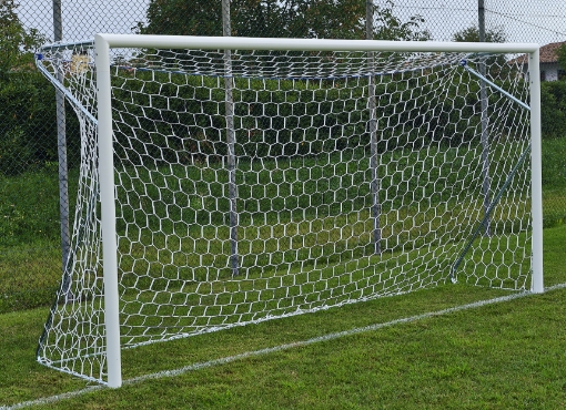 Imagem de Baliza de futebol móvel em alumínio 4 × 2 m — Ø80 mm com rede incluída — VI 6028
