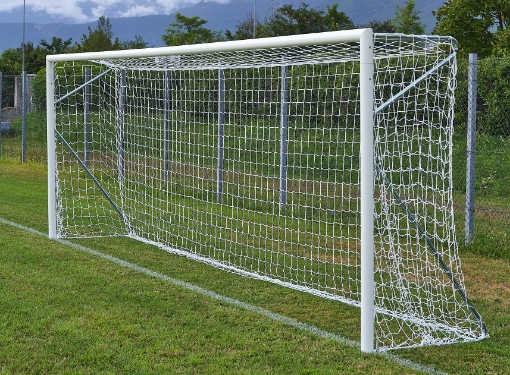 Imagem de Baliza de futebol móvel em alumínio 6 × 2 m — Ø80 mm com rede incluída — VI 6033
